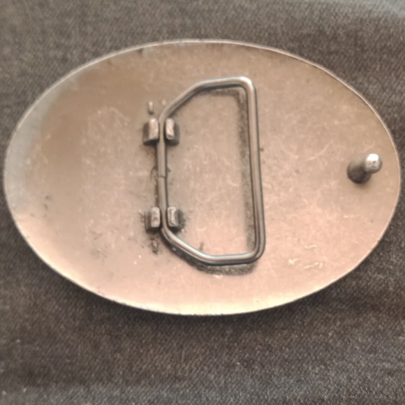 Vintage Western Engraved Eagle Belt Buckle 3.5in - Picture 3 of 3